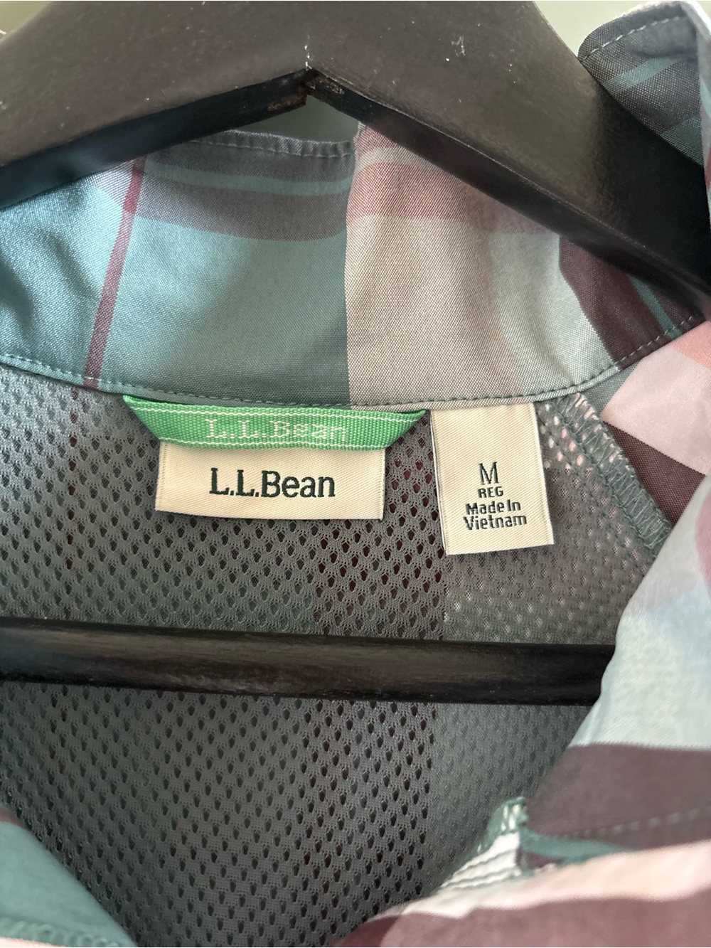 EUC LL Bean Windbreaker Women’s Pullover Plaid Lightweight Jacket ID #514065 M - Picture 3 of 15